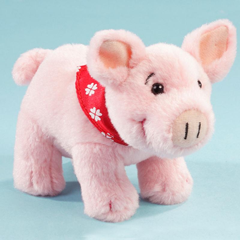 Schweinchen mit Halstuch. 12 cm. Plüsch