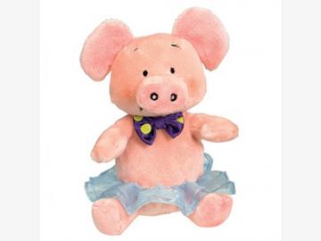 Wibbly Pig Bean Toy with tutu & bowtie. 15 cm. Original from UK!