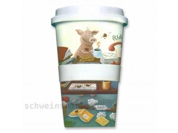 Coffe-to-go-mug china.porcelain OFFICE CHAOS Chaos-Pig