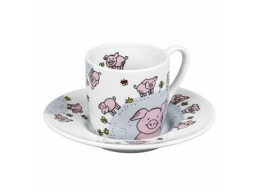 Espresso-Set Globetrotter Pig China / porcelain