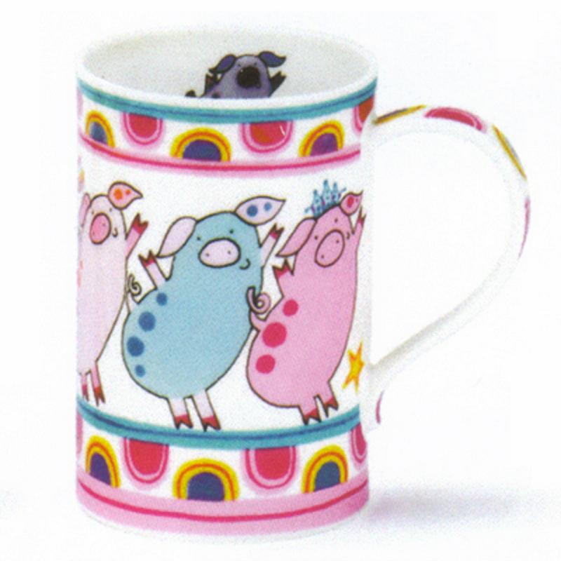 DUNOON Kitchen Kool Pigs Tasse Becher Porzellan Schwein