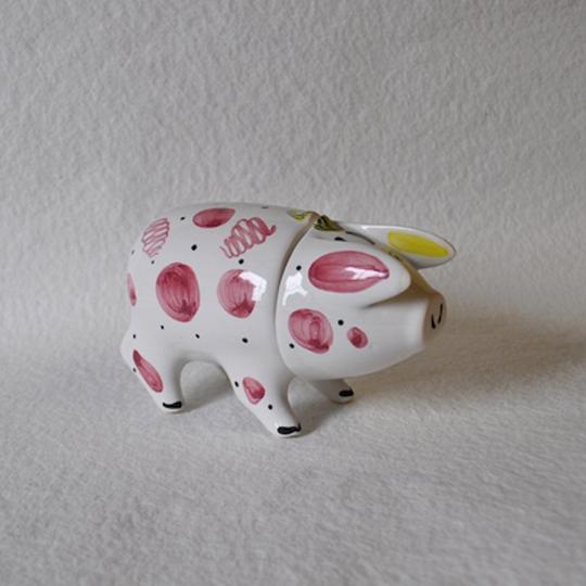 Sussex Pig Jug & Cup big pink Rye Pottery England