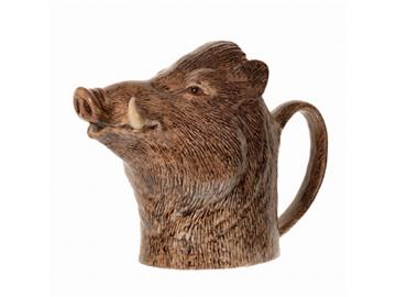 Wild boar Jug or creamer L fine pottery Quail ceramics