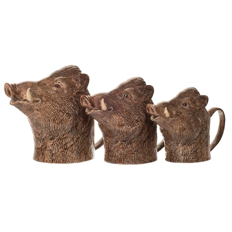 Wild boar Jug or creamer M fine pottery Quail ceramics