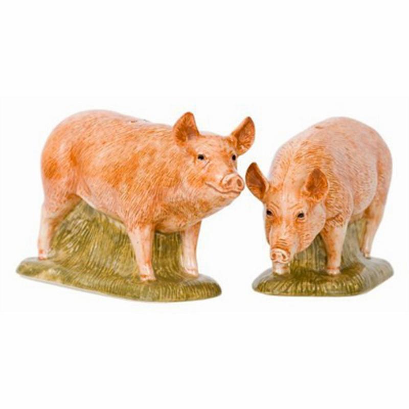 Salz- & Pfefferstreuer-Set Schweine Tamworth feine Keramik Quail GB
