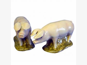 Salz- & Pfefferstreuer-Set Schweine British Lop Pig feine Keramik Quail GB