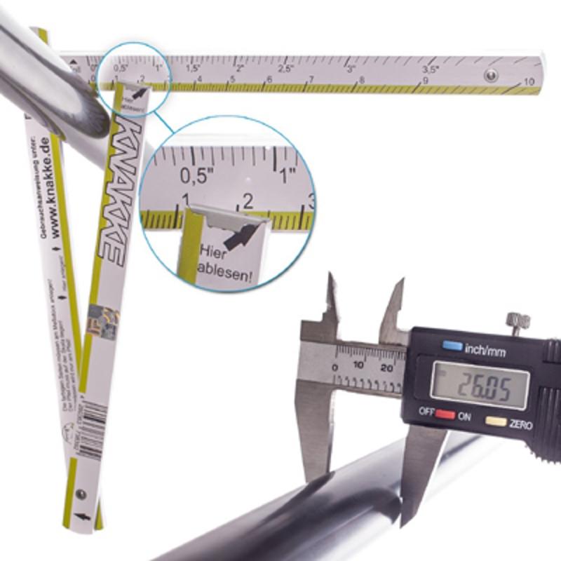 KNAKKE folding rule with which one can measure the diameter. Premium quality