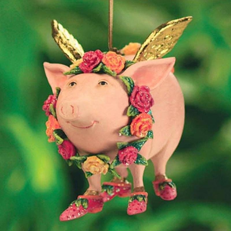 EINZELSTÜCK!  Krinkles Flying Rose Pig. Patience Brewster. Schwein