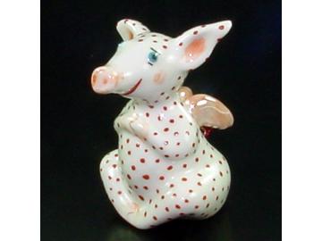 Pig Polkadots red . porcelain . Barbara Beranek