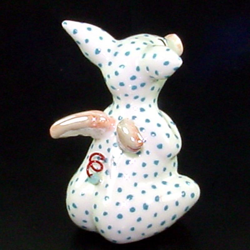 Pig Polkadots blue . porcelain . Barbara Beranek