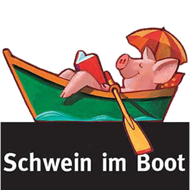 Bookmark Pig in boat