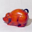 Jug Pig orange-red porcelain used SINGLE PIECE!!!