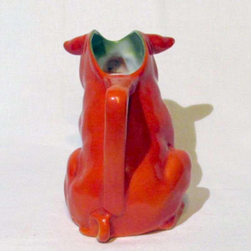 Jug Pig orange-red porcelain used SINGLE PIECE!!!