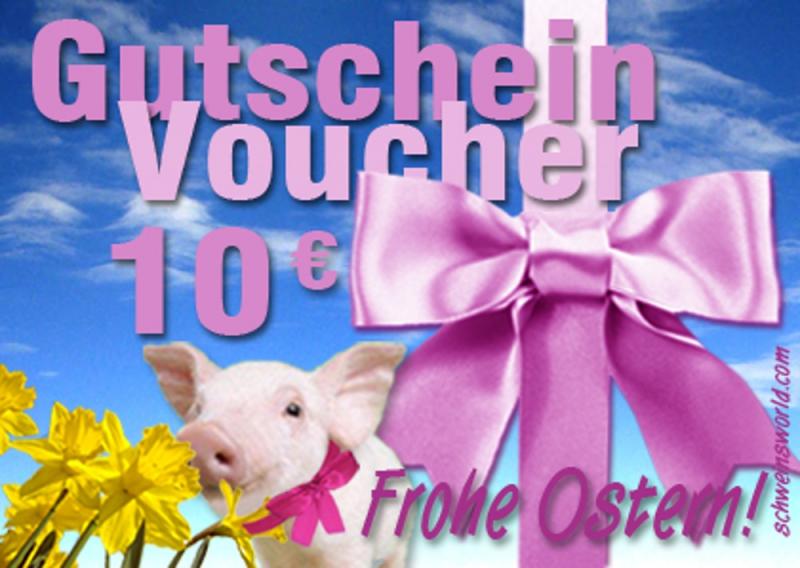 Gift voucher Pig EASTER-EDITION. Value of 10 EURO freeshipping