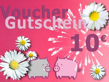 Gift voucher Pig . Value of 10 EURO freeshipping