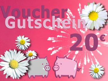 Gift voucher Pig . Value of 20 EURO freeshipping