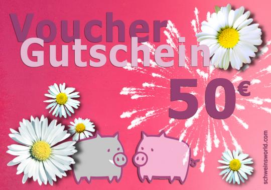 Gift voucher Pig . Value of 50 EURO freeshipping