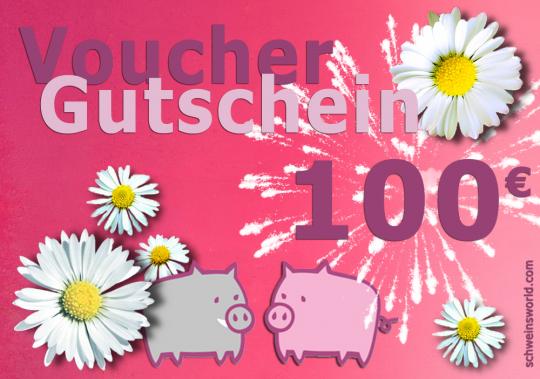 Gift voucher Pig . Value of 100 EURO freeshipping