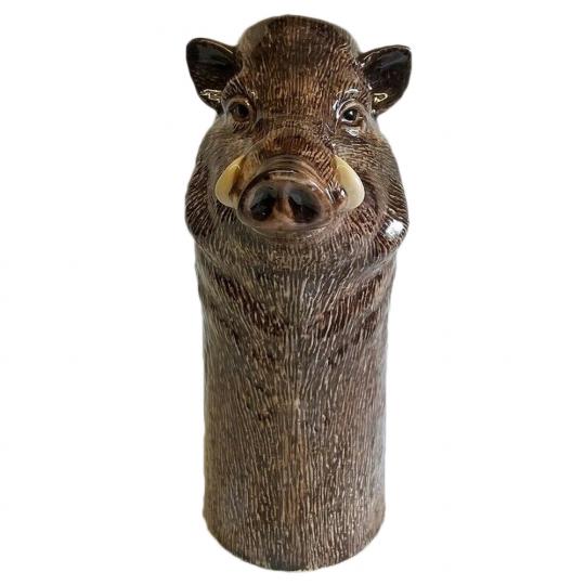 Wild Boar Flower Vase fine pottery Quail ceramics. UK