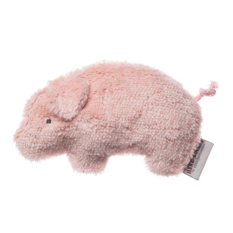 Baby pillow pig Jule 22x15 cm with cherry stone filling