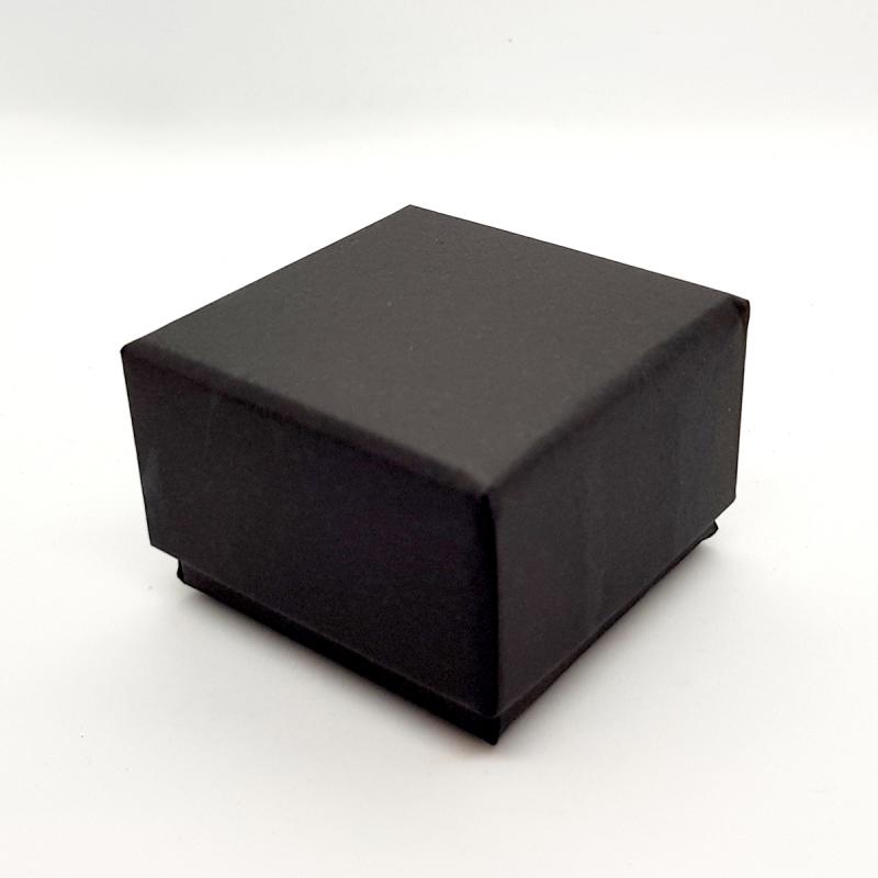 Geschenkbox Schmuck-Etui Schachtel m. Deckel Kraftkarton schwarz