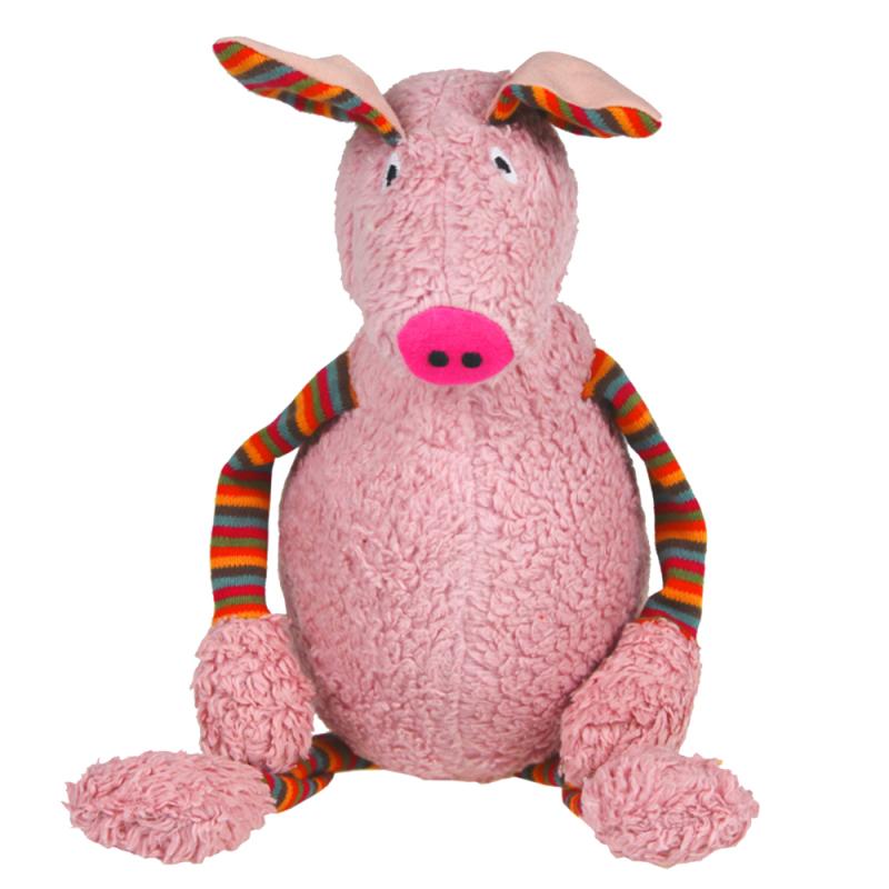Pig Borsten Thorsten. Bristel Thorsten Fabric toy.46 cm ecological toy LANA natural wear