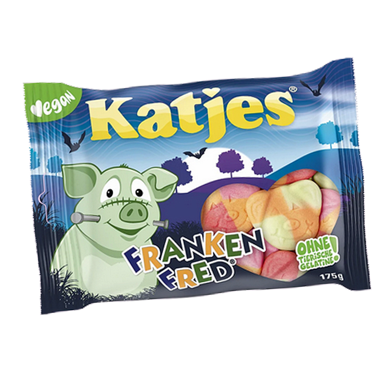 Fred Ferkel FRANKEN FRED HALLOWEEN EDITION Katjes Fruchtgummi/Schaumzucker vegetarisch 175g