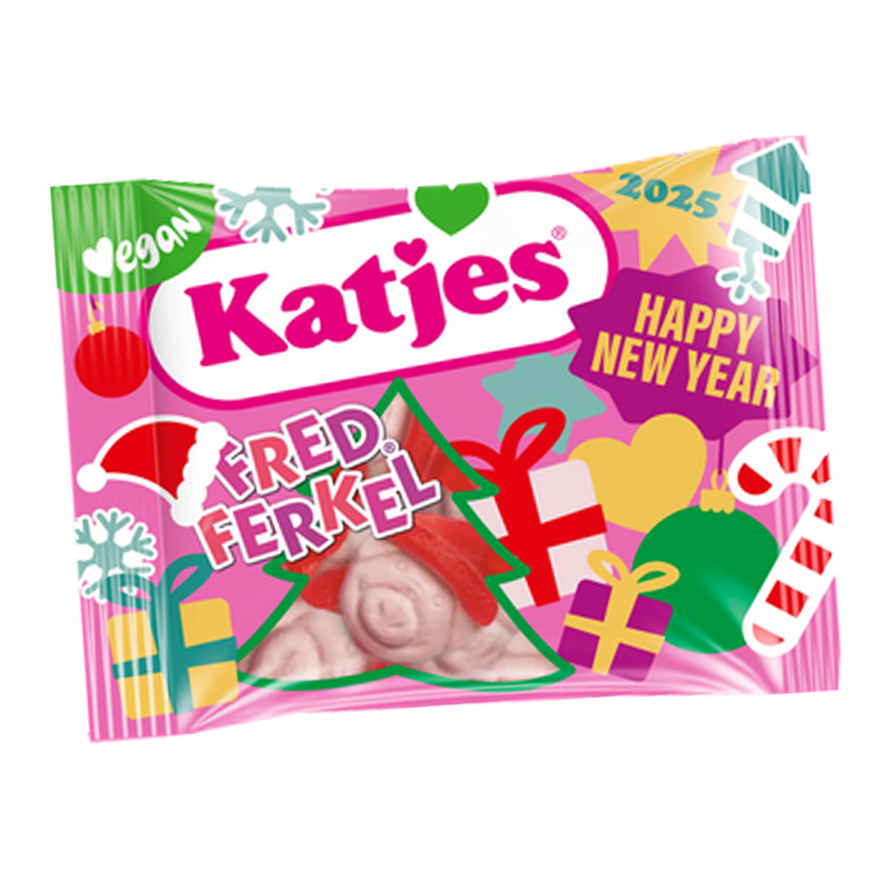 Fred Ferkel X-MAS NEW YEAR EDITION Katjes Fruchtgummi/Schaumzucker vegetarisch 175g