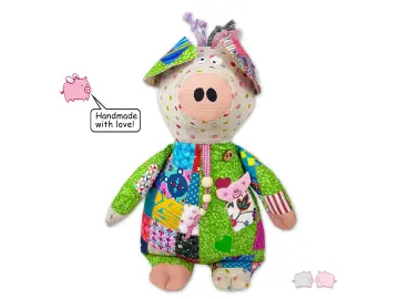 Piglet CRAZYDOT 41cm UNIQUE Stuffed Pig schweinsworld!