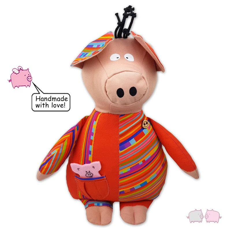 Piglet MARIA 41cm UNIQUE Stuffed Pig schweinsworld!