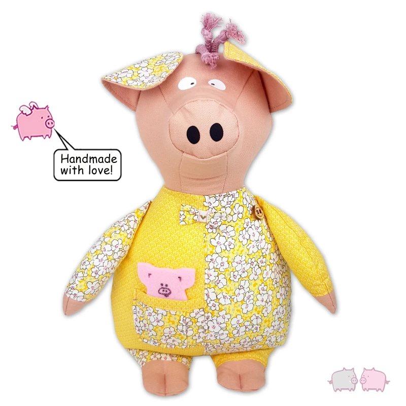 Piglet MATHILDA 41cm UNIQUE Stuffed Pig schweinsworld