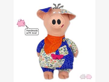 Ferkel ZIGGY 41cm EINZIGARTIG! Stoff-Schwein Schlenkerschwein Schweinsworld