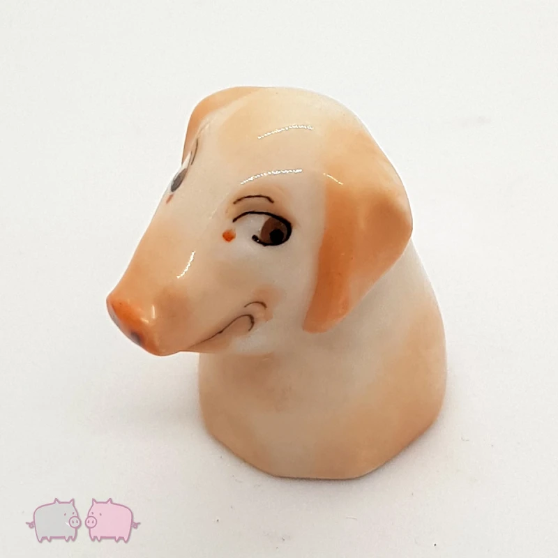 Fingerhut Schwein Porzellan mit Geschenkbox