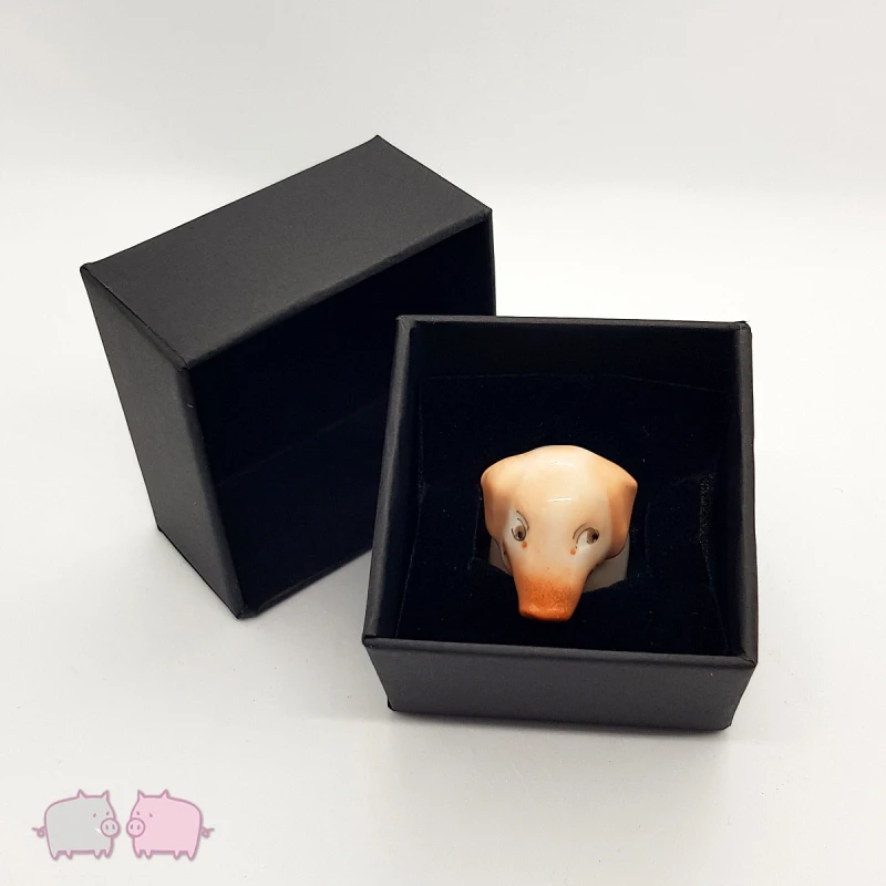 Fingerhut Schwein Porzellan mit Geschenkbox