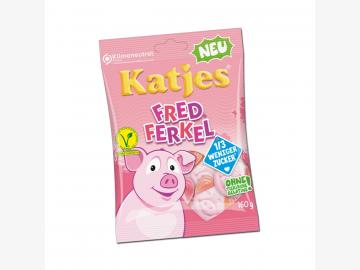 Fred Piglet Katjes fruit gum / foam sugar vegetarian reduced sugar 160g