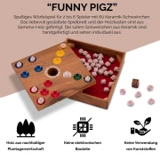 Original Funny Pigz - The fun piggy dice game wood/ceramic