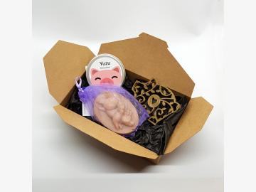 Gift set Soap Velvet & Silk Soapholder Deodorant creme YUZU Giftbox