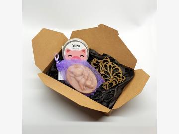 Gift set Soap Velvet&Silk Soapholder Deodorant creme YUZU Giftbox