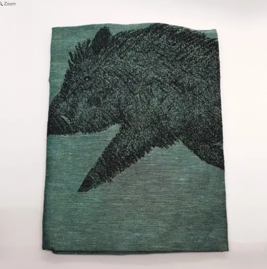 Tea towel Wild boar Linen  turquoise  Driessen Schlitzer Leinen