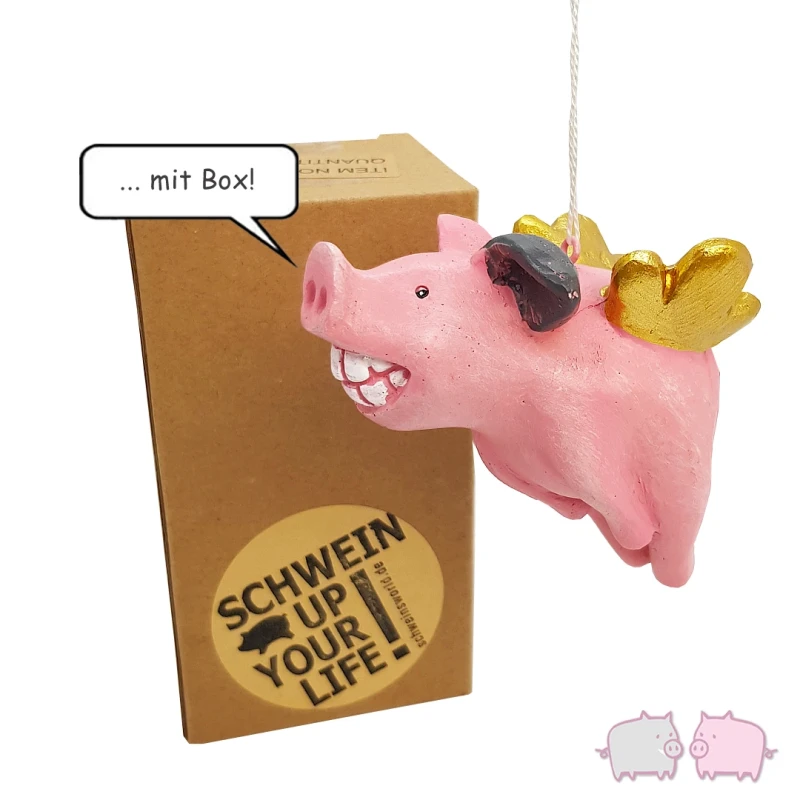 Hanging Pig Angel, Flecki Decoration