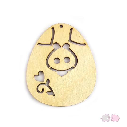 WoodenPig Ornament No.10 Flower Egg