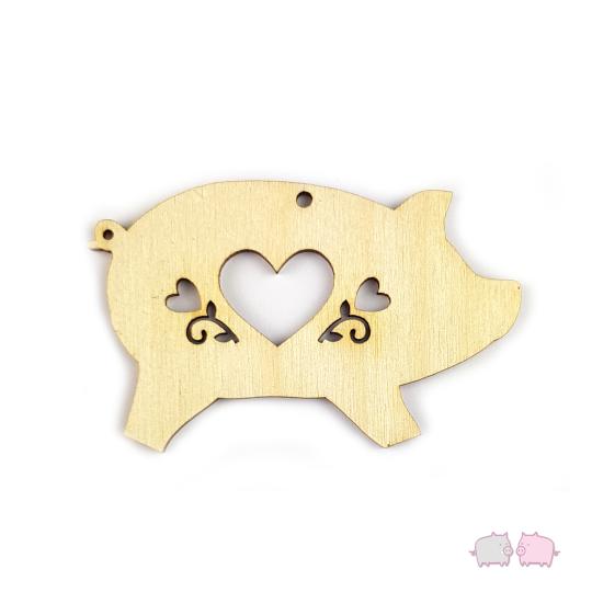 WoodenPig Ornament No.3 Heart