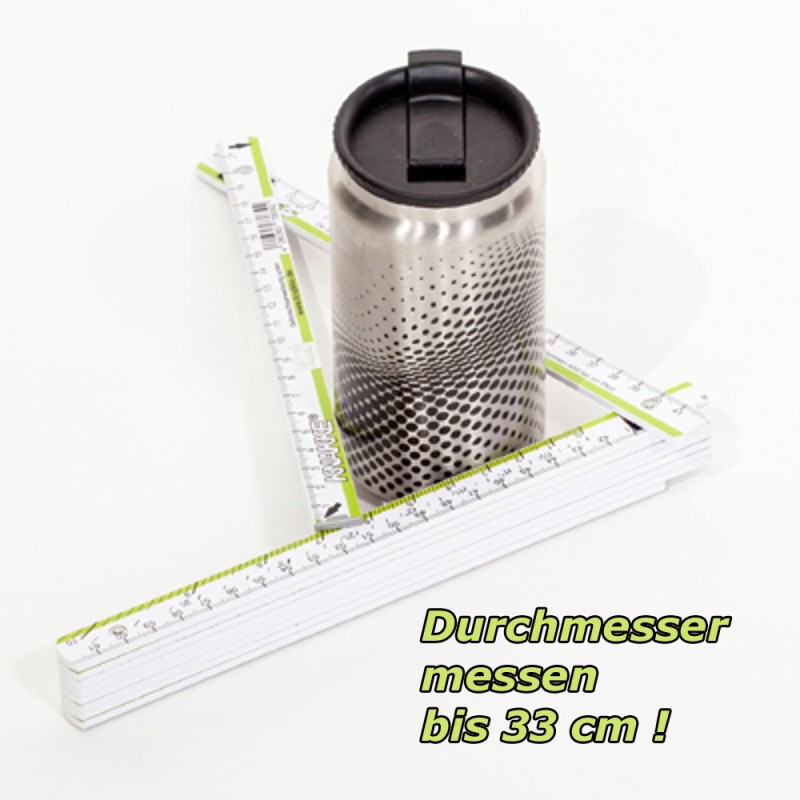 KNAKKE folding rule with which one can measure the diameter. Premium quality