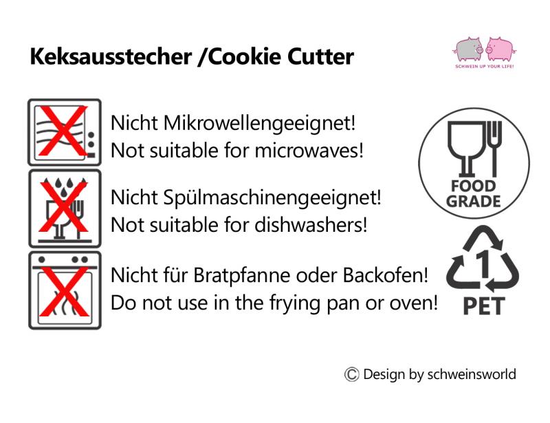 Cookie Cutter Set 4 pcs. Pig Family by Schweinsworld