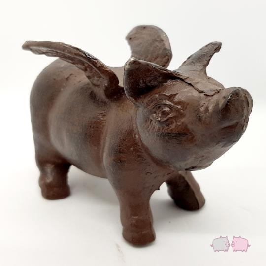 Pig w. wings . 8 cm  metal TOP CONDITION!