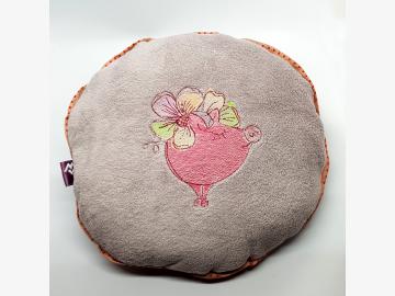 Cuddly Pillow Pig embroidered 30x23cm