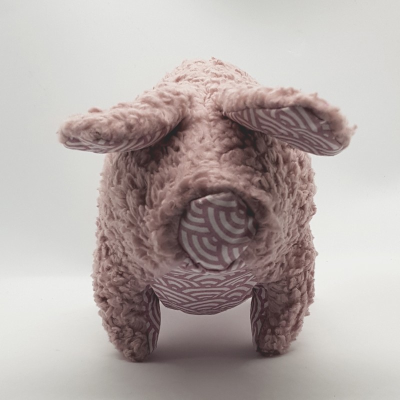 Wool pig Stuffed pig with Heart H 17cm
