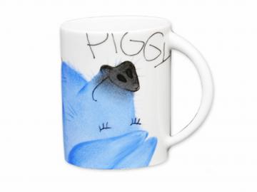 Lazy Piggy Mug High Form porcelain handpainted