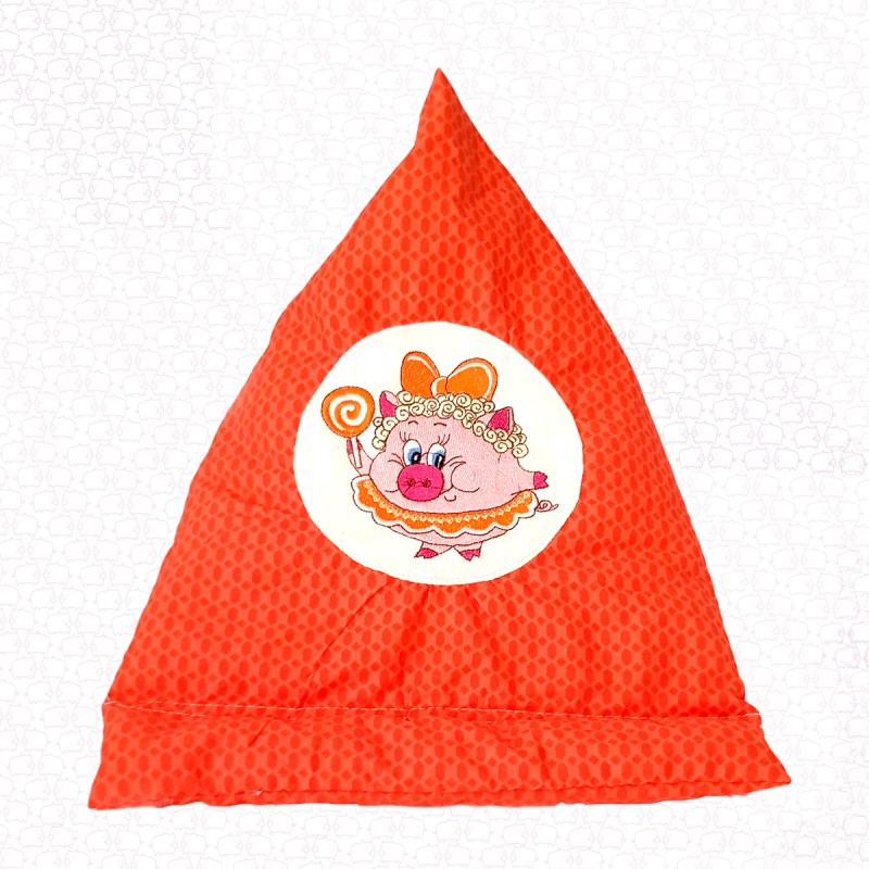 Bookend reading cushion Lollipop-Pig No.8 large orange embroidered  PadPillow Smartphone Pillow Tablet Pillow