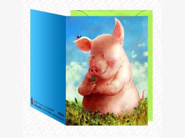 Mini Postcard. Many Pig! R. Hurzlmeier